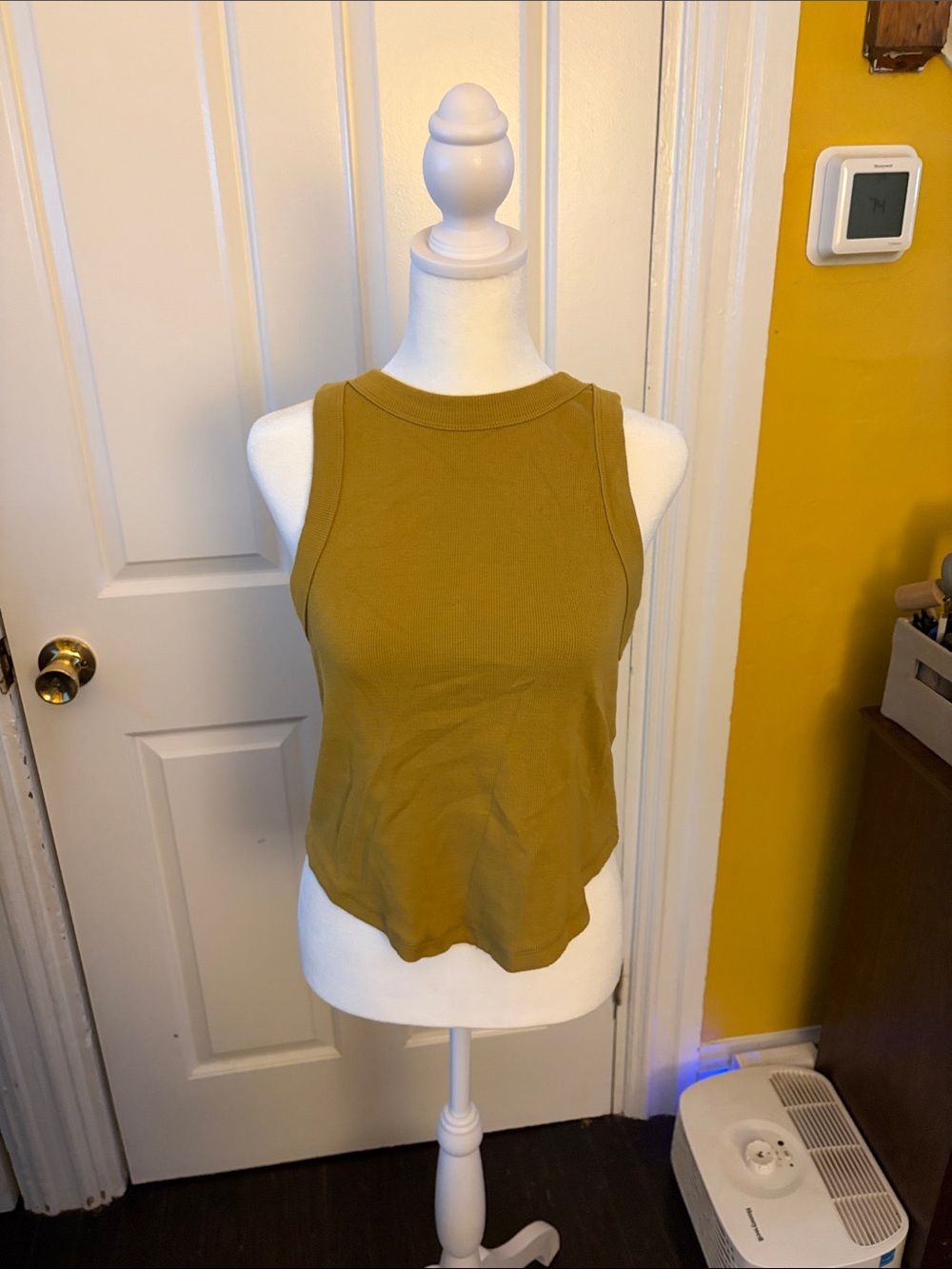 Women's Sleeveless Mustard Tank Top